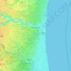 Mapa topográfico São Mateus, altitud, relieve