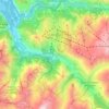 Mapa topográfico Les Deux Alpes, altitud, relieve