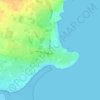 Mapa topográfico Rush, altitud, relieve