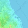 Mapa topográfico Batticaloa District, altitud, relieve