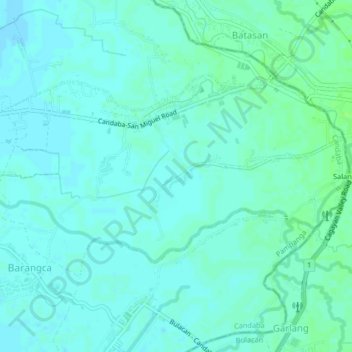Mapa topográfico Salapungan, altitud, relieve