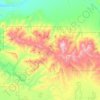 Mapa topográfico Strawberry Mountain Wilderness, altitud, relieve