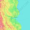 Mapa topográfico Milwaukee, altitud, relieve