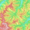 Mapa topográfico Palazzuolo sul Senio, altitud, relieve