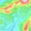 Mapa topográfico Sarrola-Carcopino, altitud, relieve