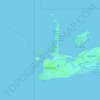 Mapa topográfico Key West, altitud, relieve