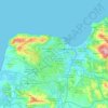Mapa topográfico Tanger, altitud, relieve