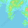 Mapa topográfico Nakhodka, altitud, relieve