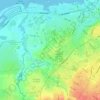 Mapa topográfico Siboney, altitud, relieve