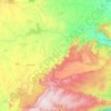 Mapa topográfico Achampet mandal, altitud, relieve