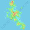 Mapa topográfico Great Barrier Island, altitud, relieve