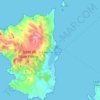 Mapa topográfico U Pàize/Carloforte, altitud, relieve