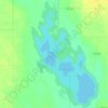 Mapa topográfico North Shoal Lake, altitud, relieve
