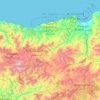 Mapa topográfico Province d'Al Hoceïma إقليم الحسيمة, altitud, relieve
