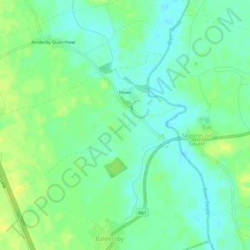 Mapa topográfico Howe, altitud, relieve