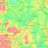 Mapa topográfico Shropshire (Ceremonial), altitud, relieve