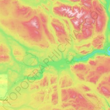 Mapa topográfico Area H (Canim Lake/Forest Grove), altitud, relieve