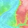 Mapa topográfico Bouafles, altitud, relieve