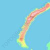 Mapa topográfico Novaya Zemlya Urban Okrug, altitud, relieve