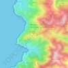 Mapa topográfico Morsiglia, altitud, relieve