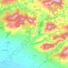 Mapa topográfico Bilboa, altitud, relieve