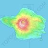 Mapa topográfico Ilha do Faial, altitud, relieve