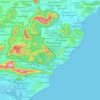 Mapa topográfico Visakhapatnam (Rural), altitud, relieve