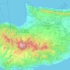 Mapa topográfico Nicosia District, altitud, relieve