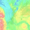 Mapa topográfico Mackenzie Delta, altitud, relieve