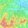 Mapa topográfico Gamlitz, altitud, relieve