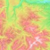 Mapa topográfico Comanche Peak Wilderness Area, altitud, relieve