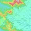 Mapa topográfico Shenkottai, altitud, relieve