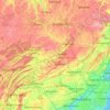Mapa topográfico Susquehanna River, altitud, relieve