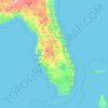 Mapa topográfico Floride, altitud, relieve