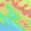 Mapa topográfico Massa-Carrara, altitud, relieve