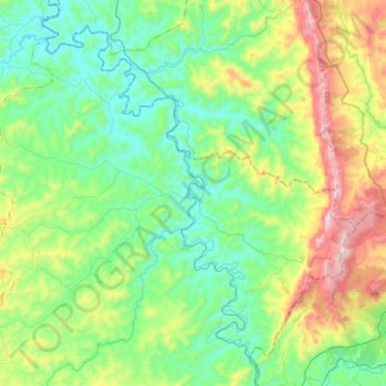 Mapa topográfico Belo Vale, altitud, relieve