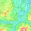 Mapa topográfico Steyr, altitud, relieve