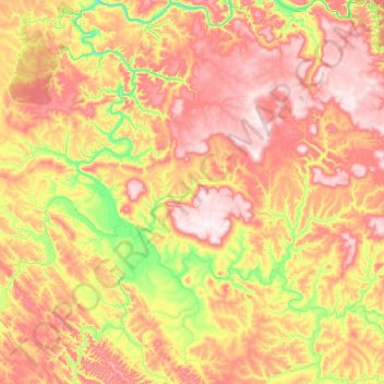 Mapa topográfico Вельмо, altitud, relieve