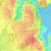 Mapa topográfico Harrislee, altitud, relieve