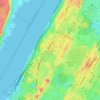 Mapa topográfico Upper West Side, altitud, relieve