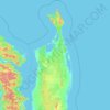 Mapa topográfico Okhinsky District, altitud, relieve