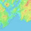 Mapa topográfico City of Saint John, altitud, relieve
