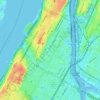 Mapa topográfico Harlem, altitud, relieve