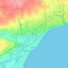 Mapa topográfico Bridlington, altitud, relieve