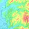 Mapa topográfico Eiras, altitud, relieve