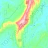 Mapa topográfico Cheaha Wilderness, altitud, relieve