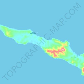 Mapa topográfico Bulacan, altitud, relieve