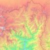 Mapa topográfico North Sikkim District, altitud, relieve