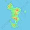 Mapa topográfico Mayotte, altitud, relieve