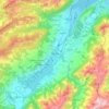 Mapa topográfico Sarnen, altitud, relieve